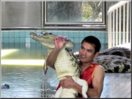 Parichat & Ich: Krokodilfarm Pattaya 11